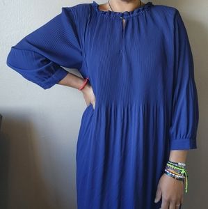 Navy blue dress, Size L, H by Halston. The dress is in excellent condition.
